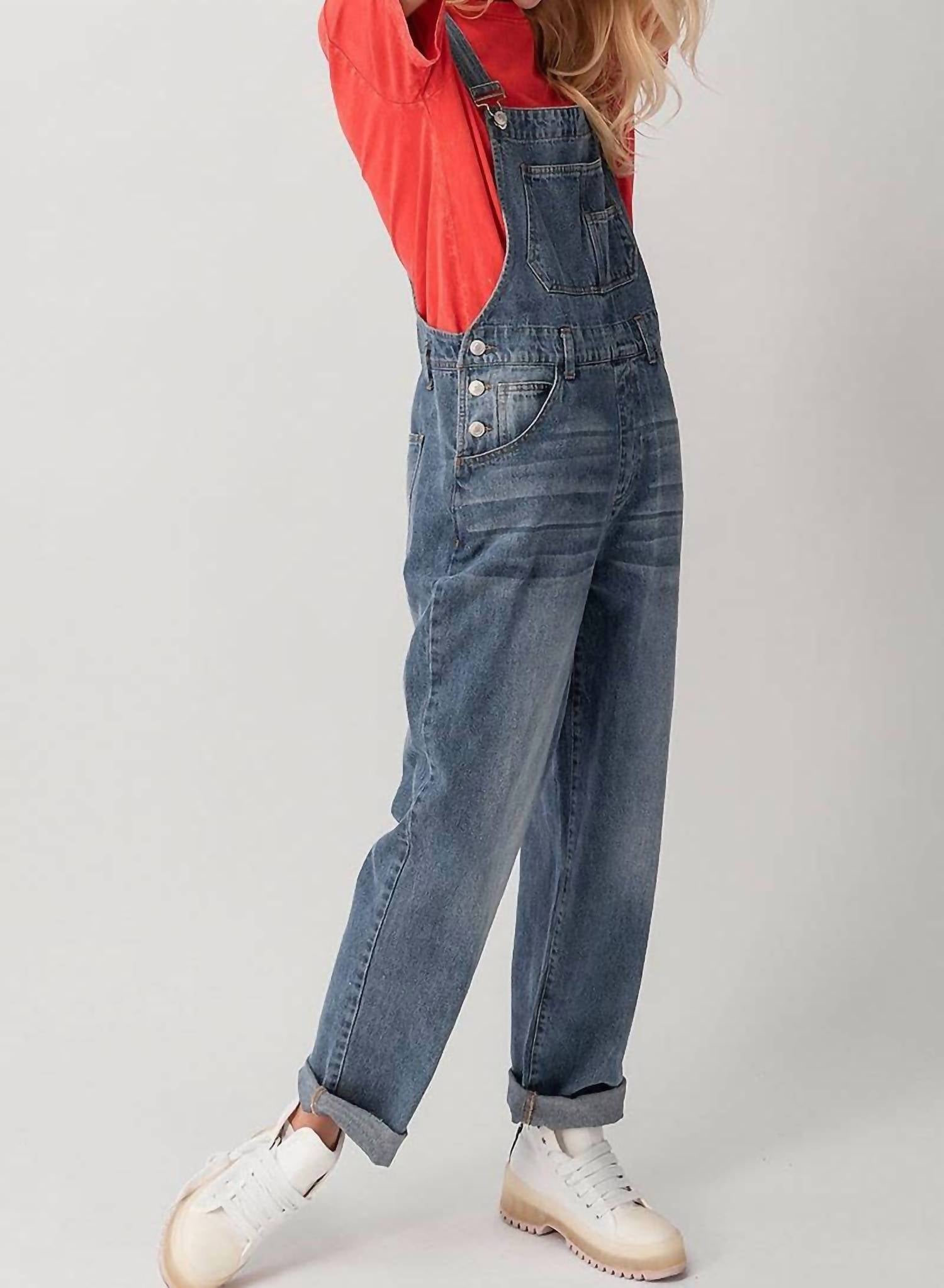 Urban Daizy - Relaxed Fit Denim Overalls