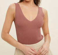 Wishlist - Ribbed Knit Sleeveless Bodysuit