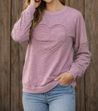 entro Heart Shirt in lavender - women's top