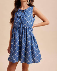In-Loom - Embroidered Bow Mini Dress