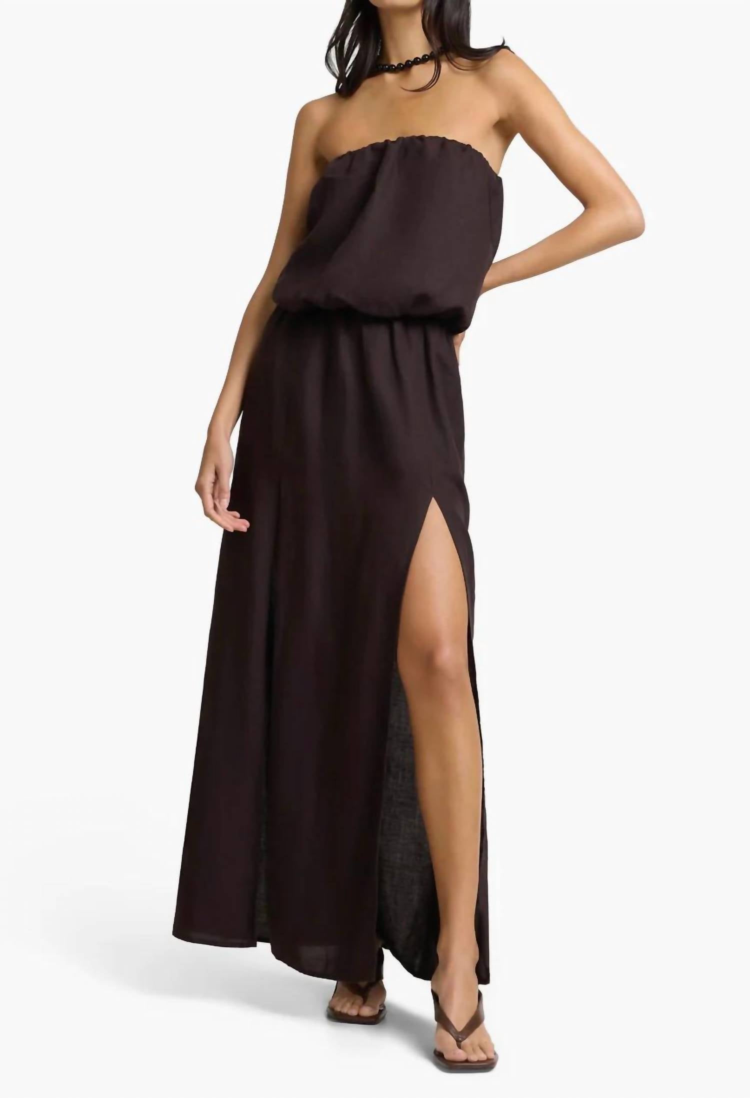 Onia - Air Linen High Slit Maxi Dress