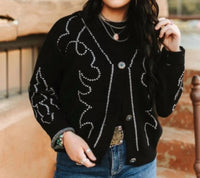Lucky & Blessed - Boot Stitch Saddle Knit Cardigan
