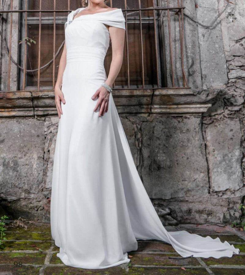 portrait collar evening dress Last 262M7323Designer Color classification:Blue Clock La Lune Frill Cuff cotton wear