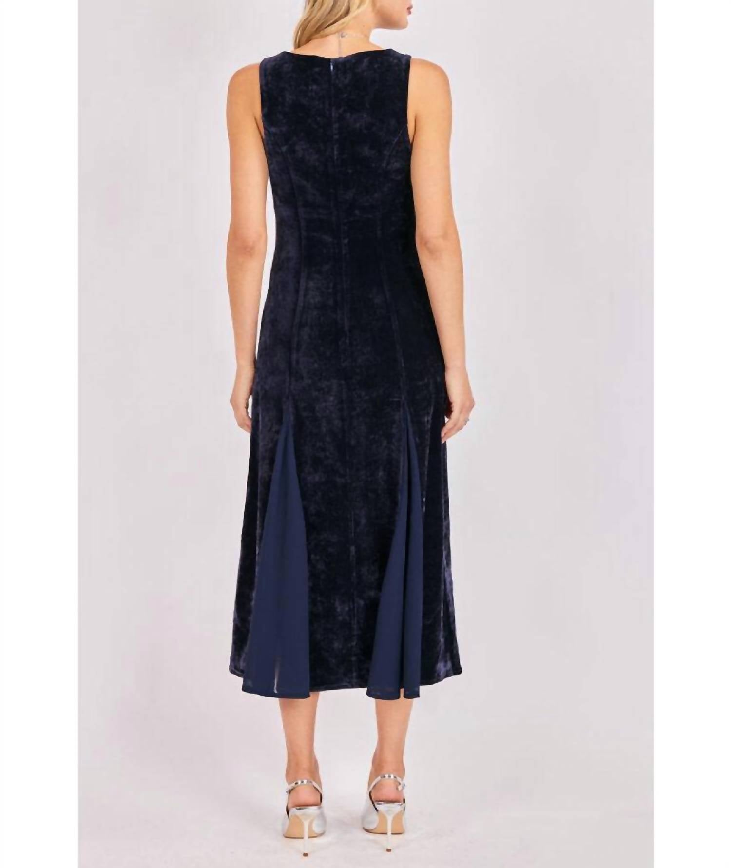 Sadie & Sage - Velvet Avenue Chiffon Midi Dress