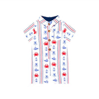 Posh Peanut - Kids Connor Collared Henley Shortall