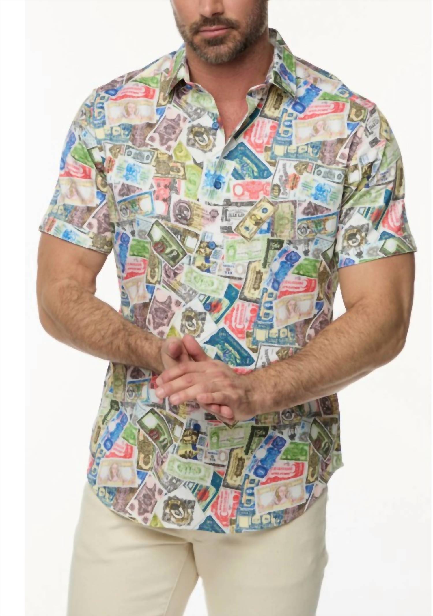 Robert Graham - Heist Short Sleeve Woven Button Down Shirt