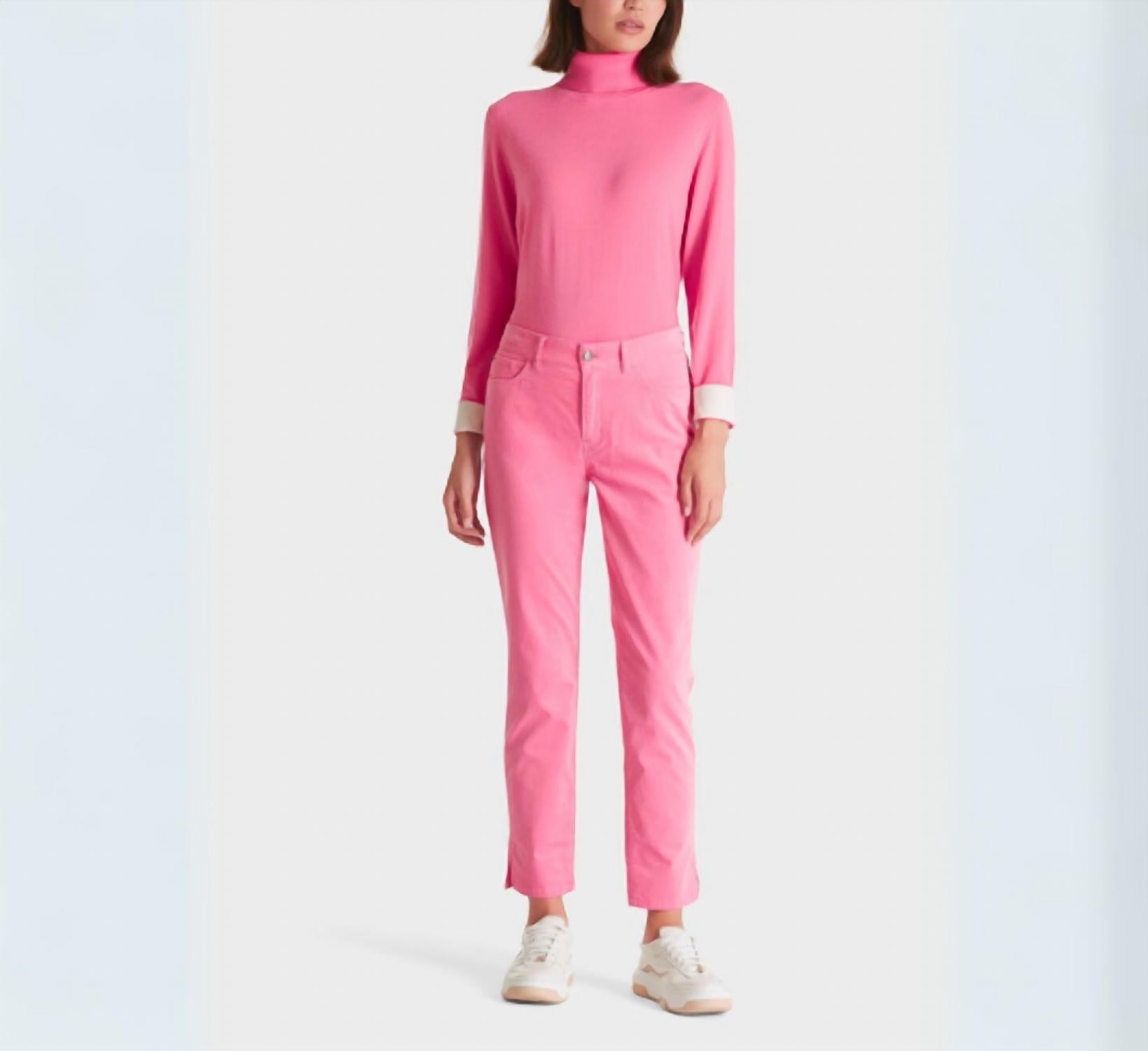 Marc Cain Silea Pants With Side Slits in bright orchid - women's jeans