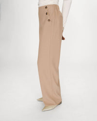 Grace & Mila Valigny Tailored Trousers Pant in camel - women's pants - detail view
