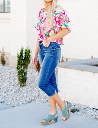 Risen - High-rise Basic Capri Jeans