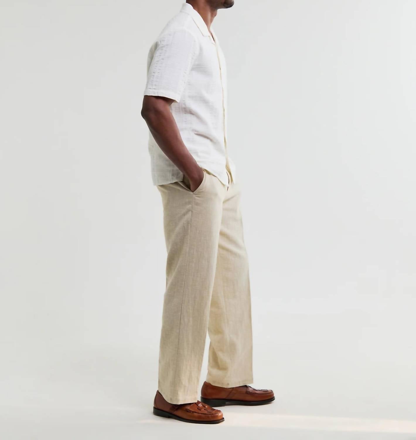 Wax London - Didcot Double-weave Seersucker Short-sleeve Shirt