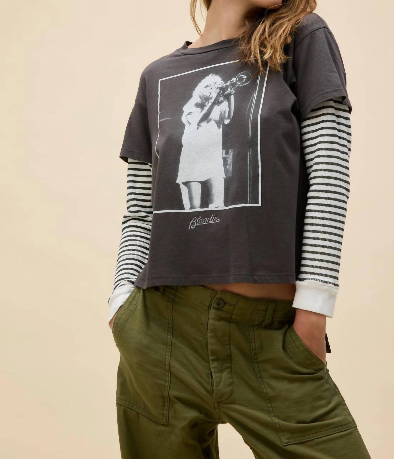 Daydreamer - Blondie Debbie Trumpet Photo Long Sleeve T Shirt
