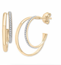 Audrey By Aurate - Women's Diamond Double Small Hoop Earrings