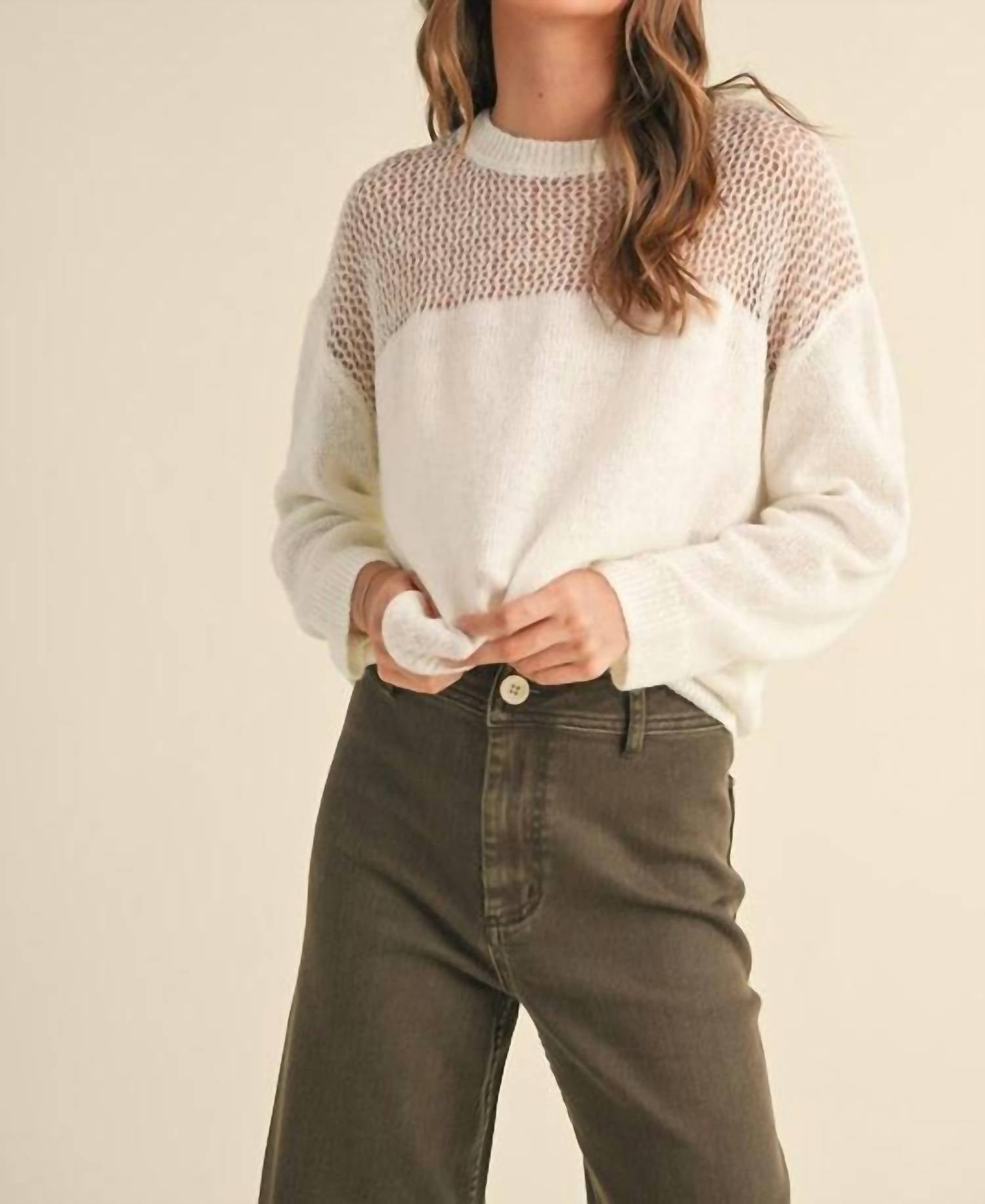 Miou Muse - Sheer Joy Sweater Top