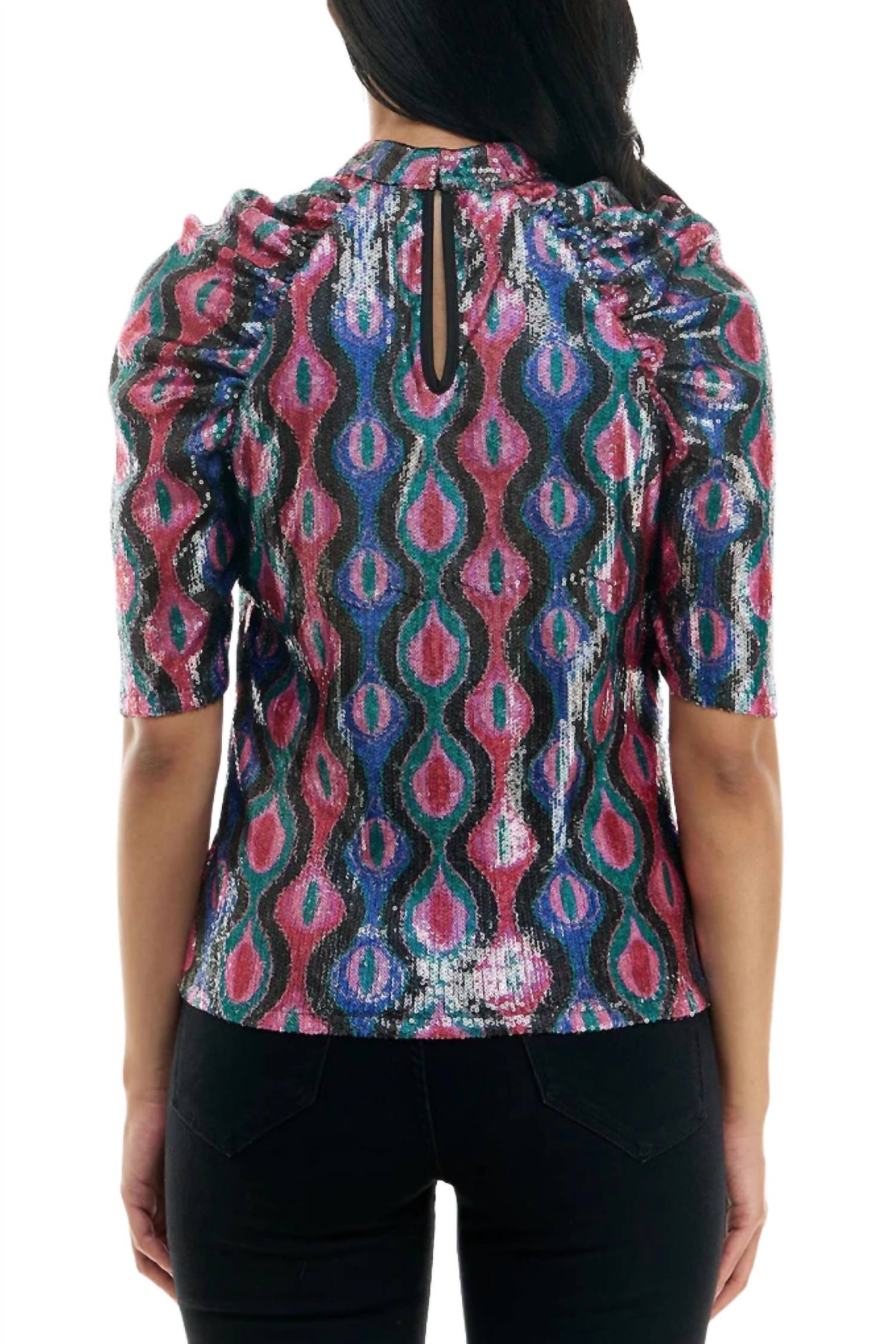 Nicole Miller - All Over Sequin Top
