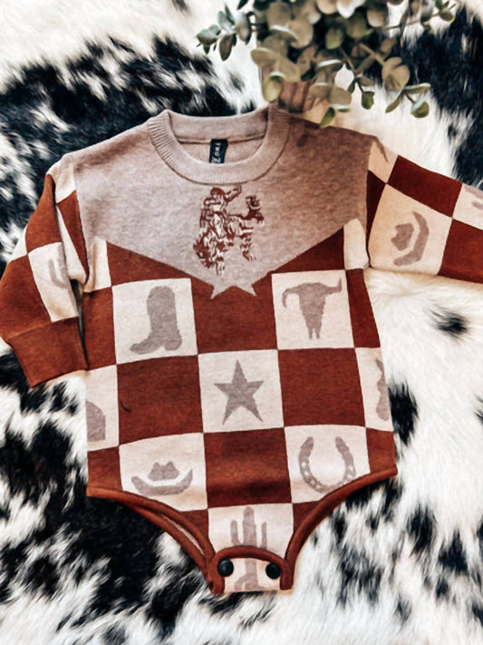 2Flyco - Kid's Wild Checkmate Baby Romper