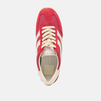 Dolce Vita Women's Limit Low-top Sneakers in crimson nylon - women's sneaker - alternate view