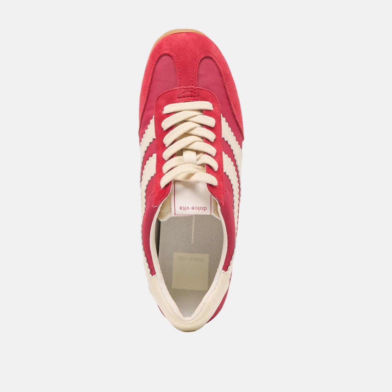 Dolce Vita Women's Limit Low-top Sneakers in crimson nylon - women's sneaker - alternate view