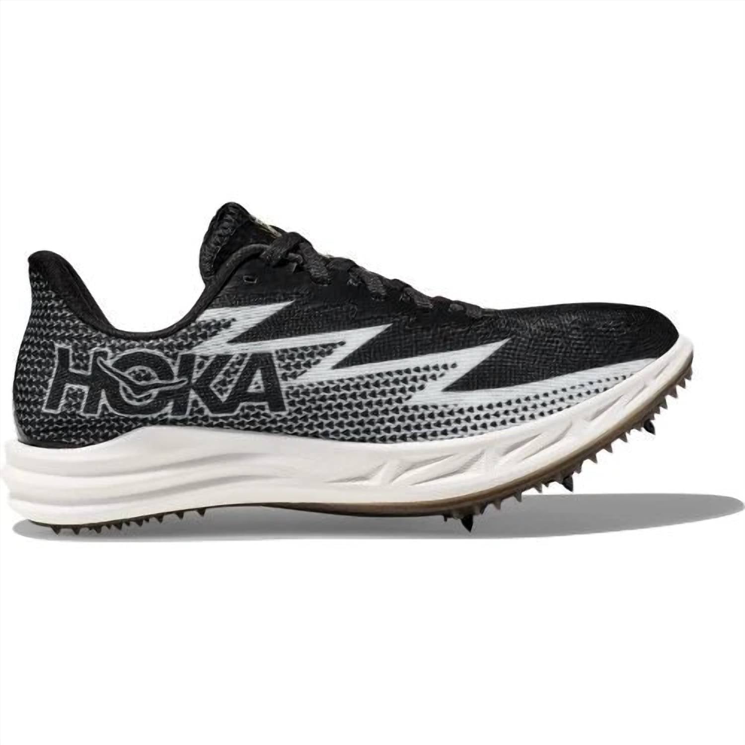 Hoka Unisex Crescendo Md Racing Shoes in black white 1 - women's shoe