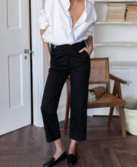 EMERSON FRY Essential Black Twill Pant - women's pants - detail view