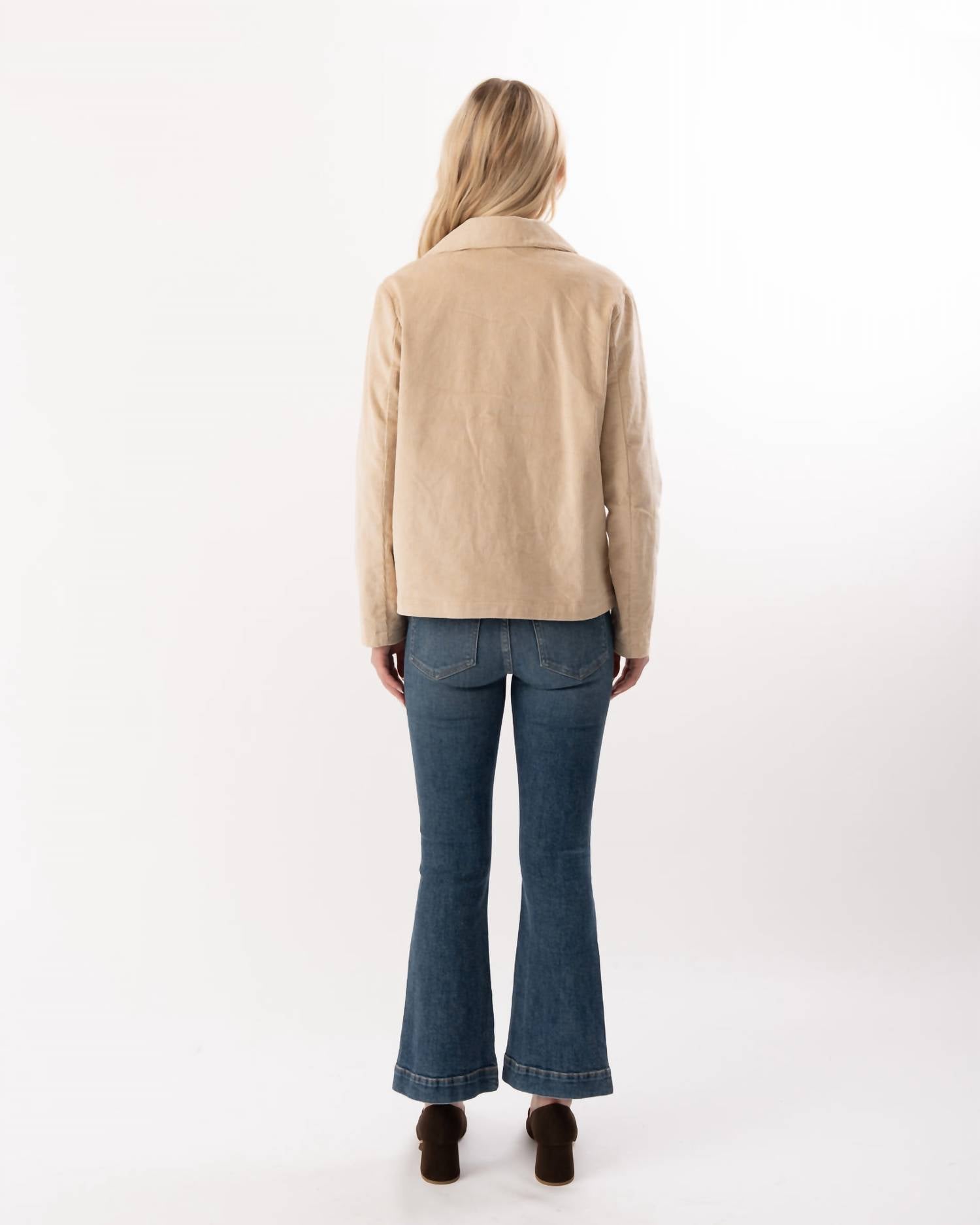 Elliott Lauren Corduroy Blazer in natural - women's jacket - alternate view