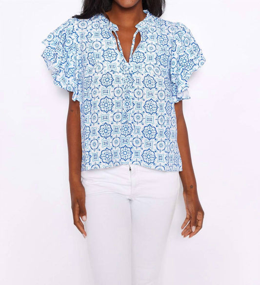 Sail To Sable - Ruffle Sleeve Top