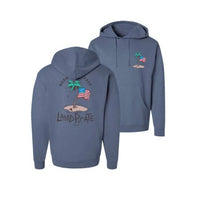 Land Pirate Men's Nokomber Flag Flying Hoodie in storm blue - men's shirt - alternate view