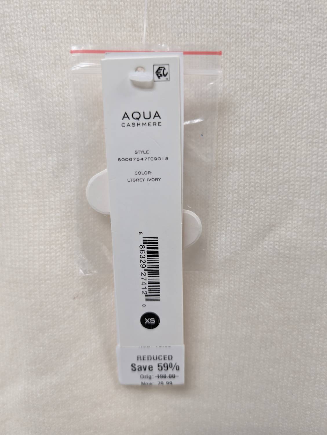 Aqua - RIBBED CASHMERE SWEATER