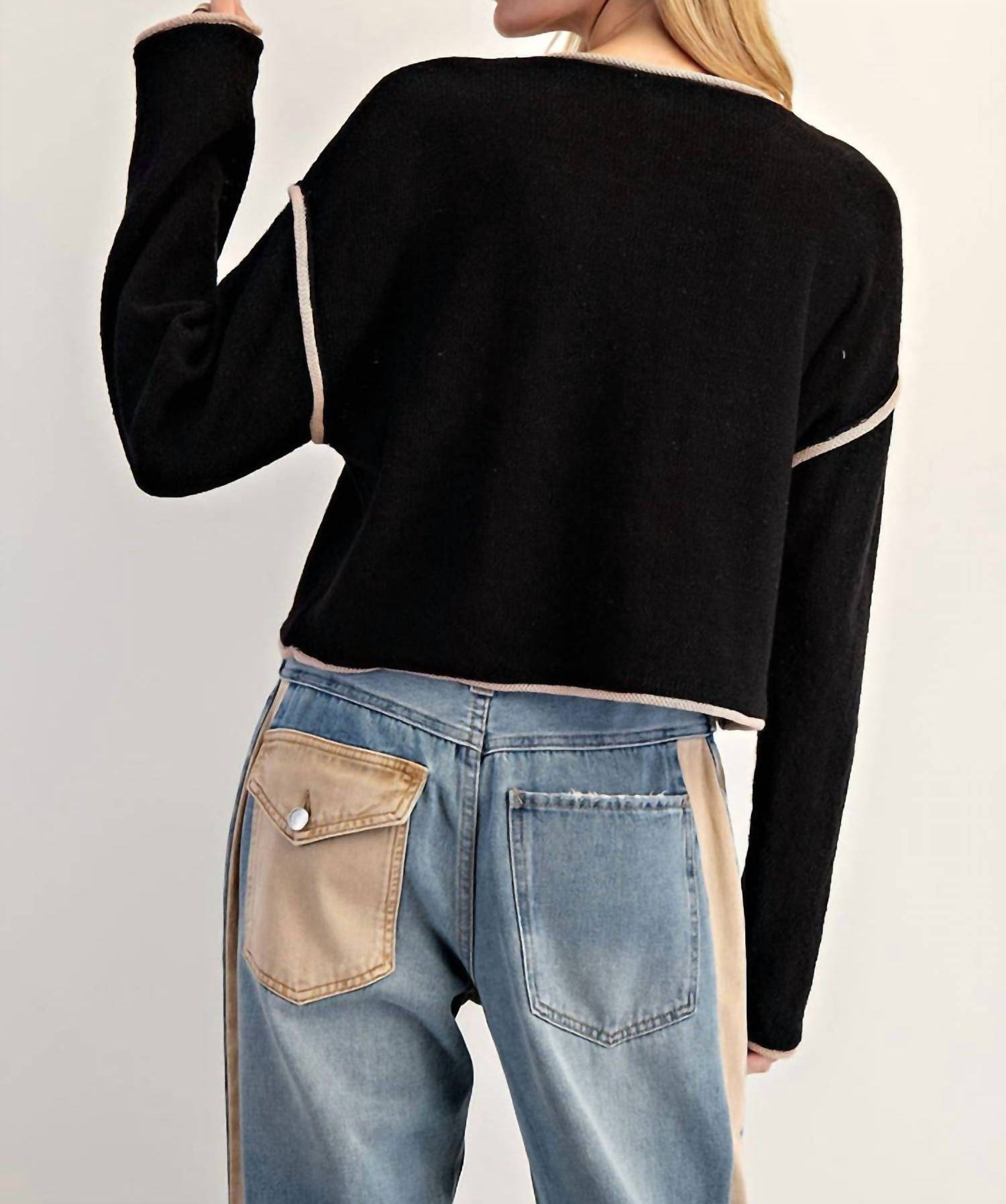 Ee:Some - Trailline Cropped Pullover Sweater