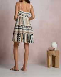 Elan - Tiered Spaghetti Strap Mini Dress