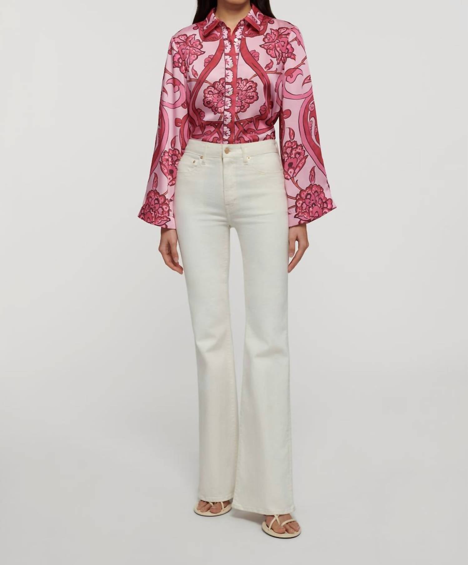 Derek Lam 10 Crosby - High Rise Flare With Waistband Detail