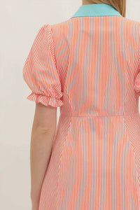 Entro - Debbie Striped Midi Dress