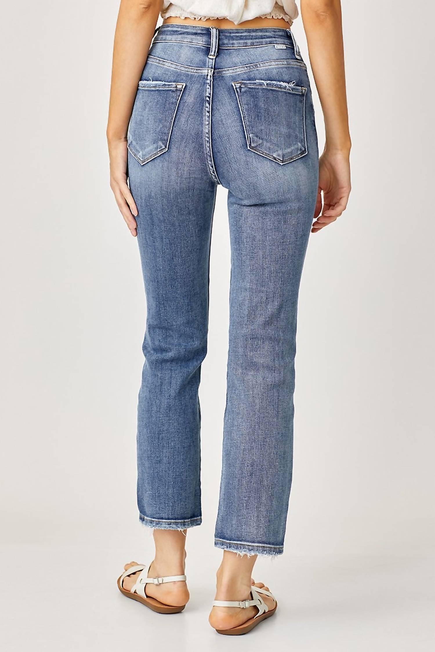 Risen - Traci High Rise Crop Straight Jeans