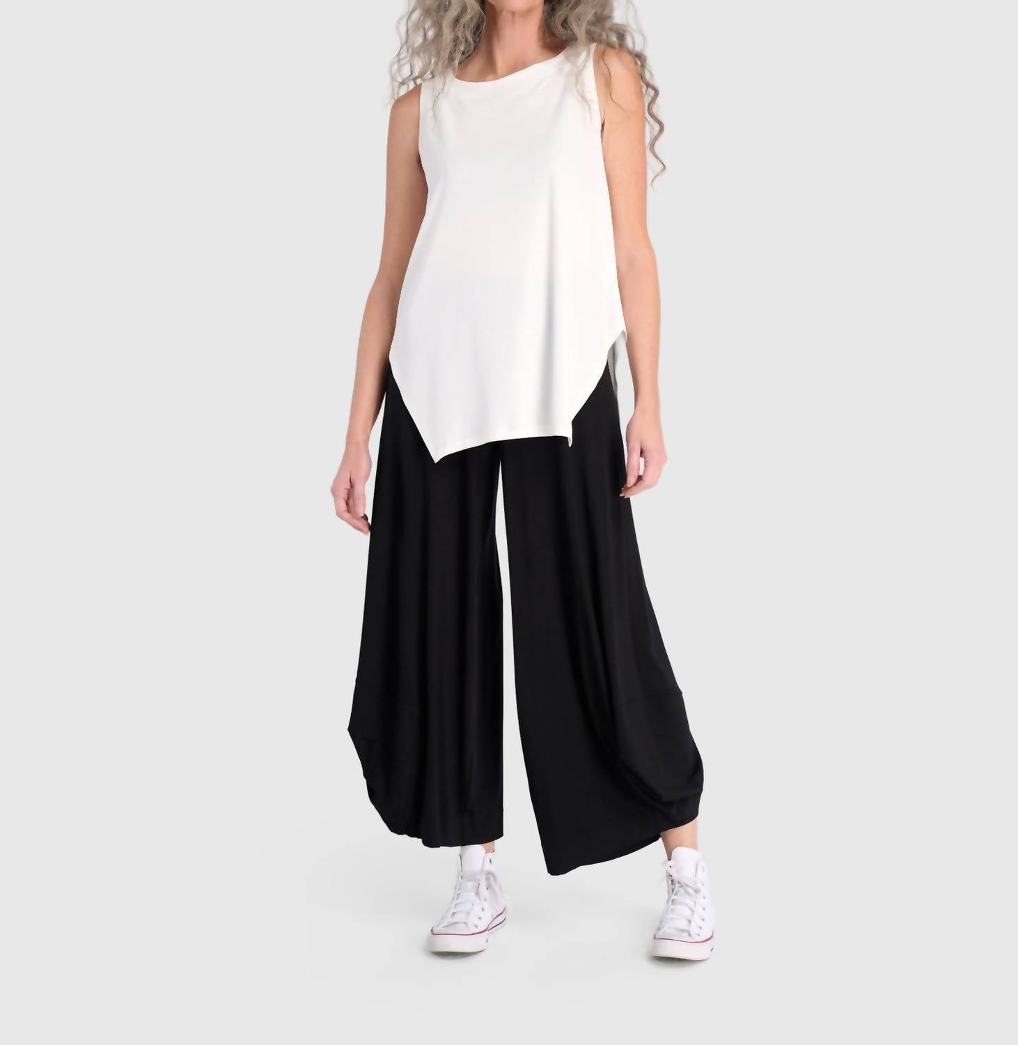ALEMBIKA Essential Punto Relaxed Leg Pants in black - women's pants - view 5