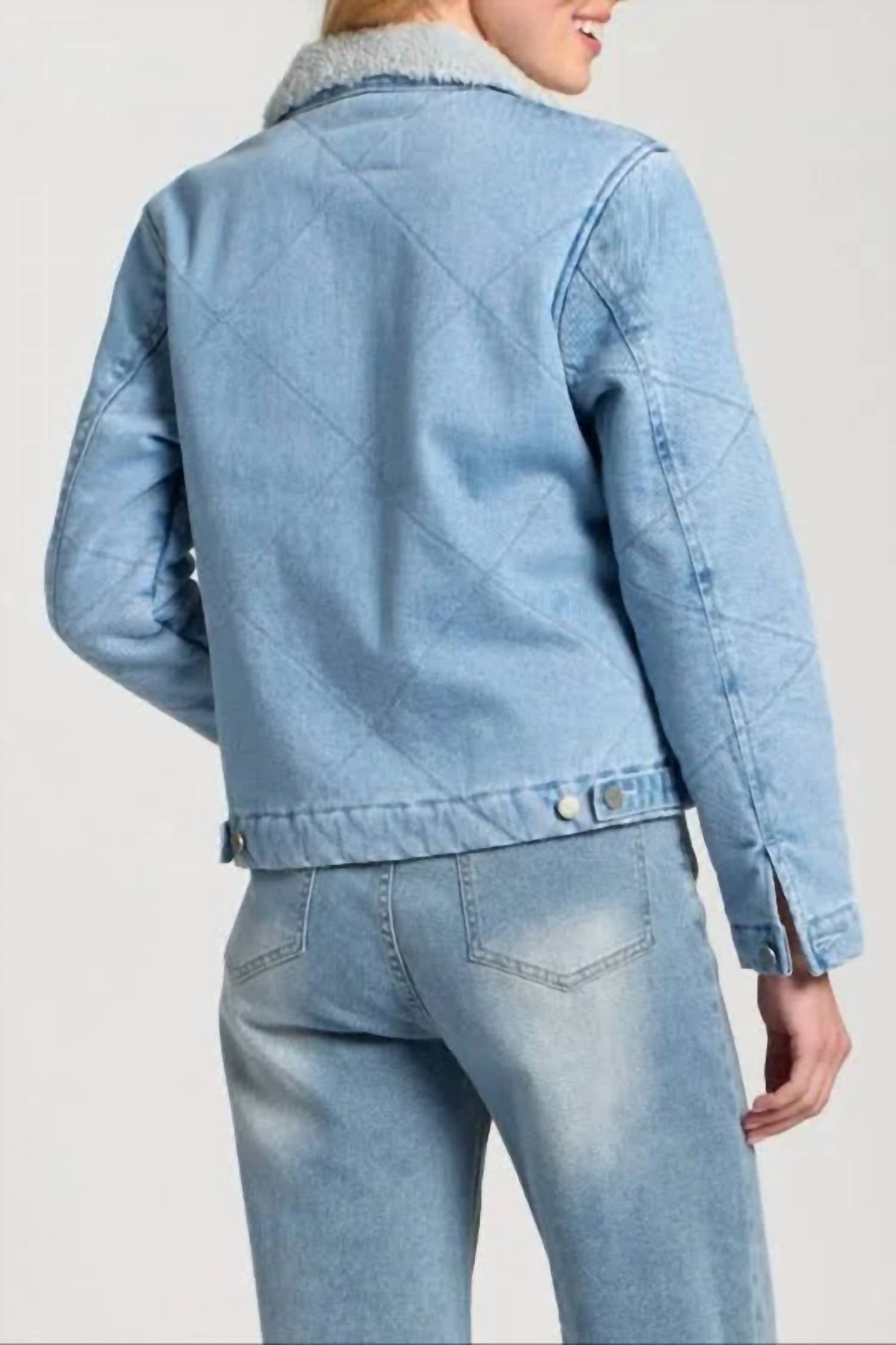 Apny - Denim Jacket With Sherpa