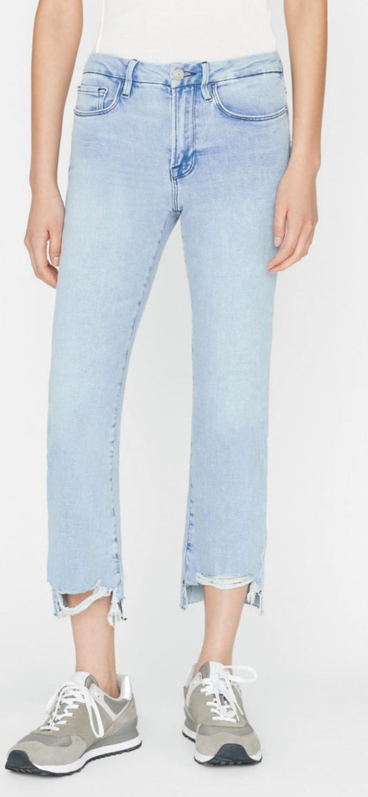 Frame - Le Crop Mini Boot Raw Stagger Jeans