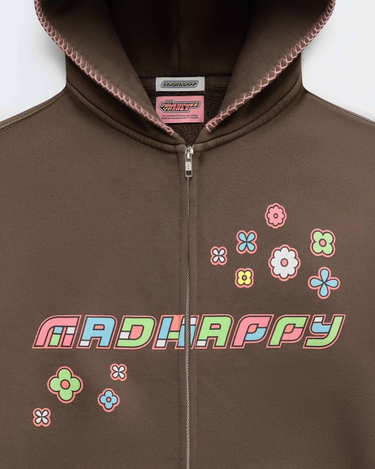 Madhappy - Unisex Powerpuff Girls Flowers Fleece Zip Up Sweater