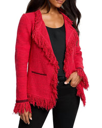 Nic + Zoe - Scarlina Statement Fringe Mix Knit Jacket