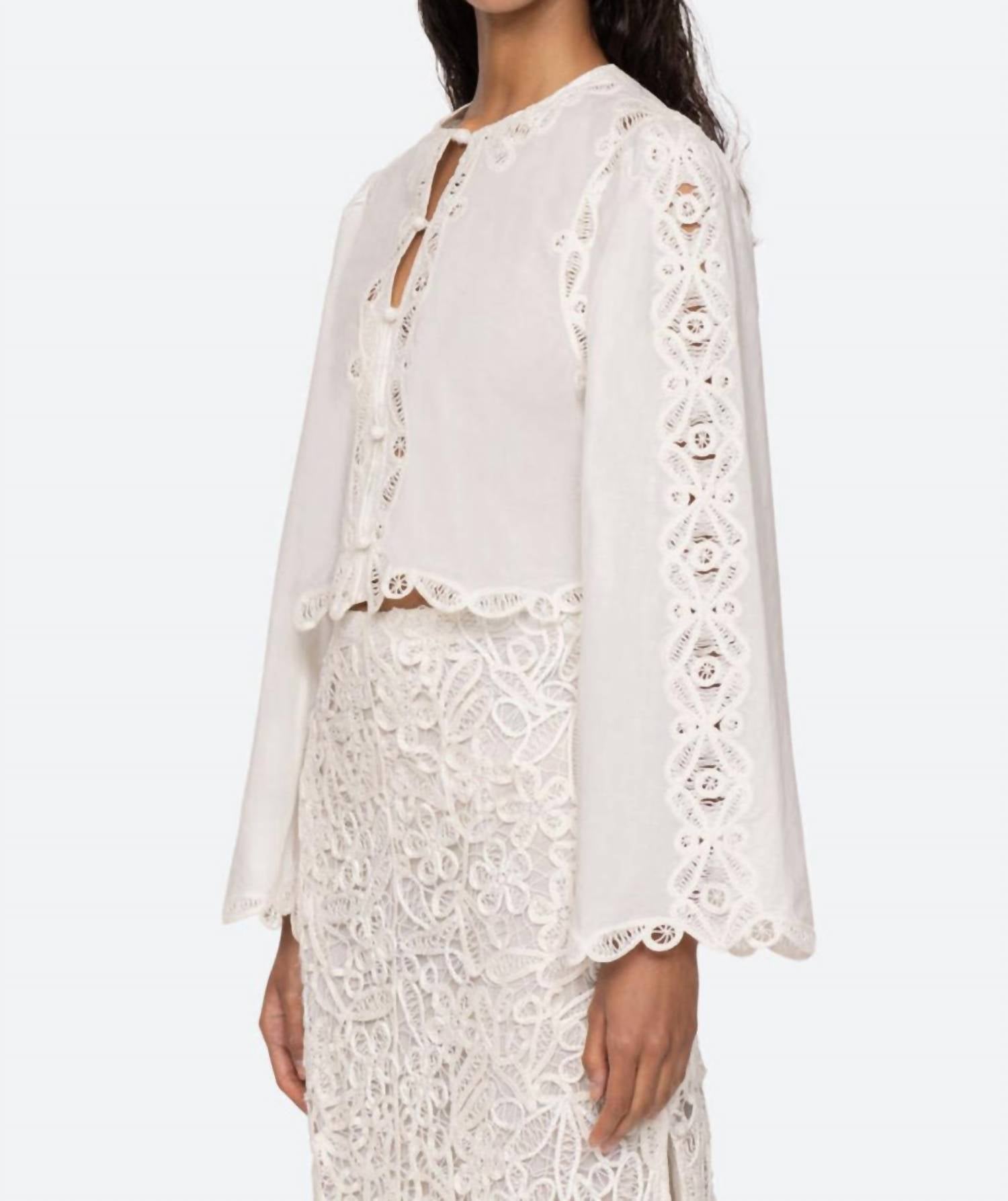 Sea - Elke Soutache Long Sleeve Blouse
