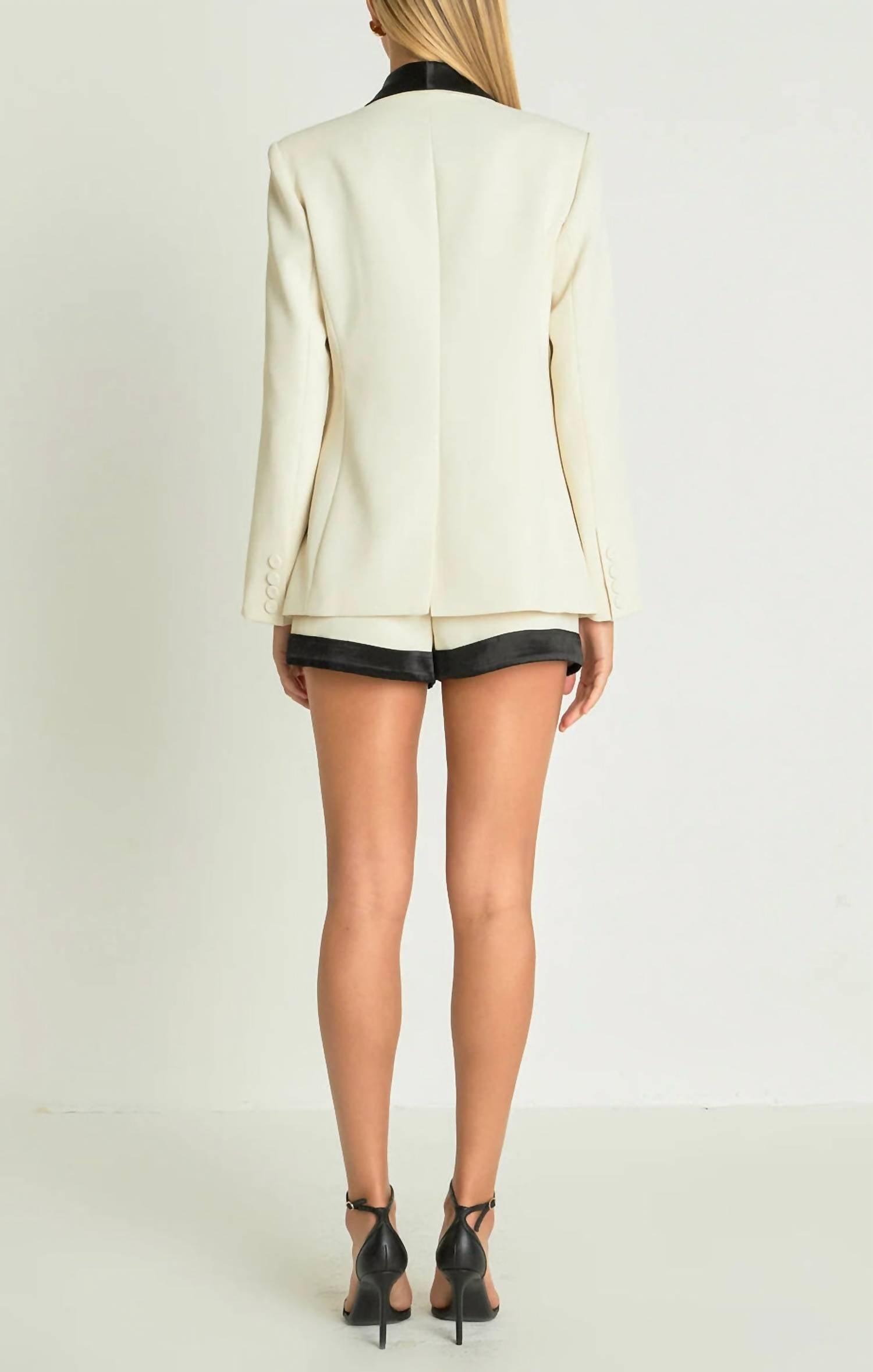 Endless Rose - Contrast Satin Blazer