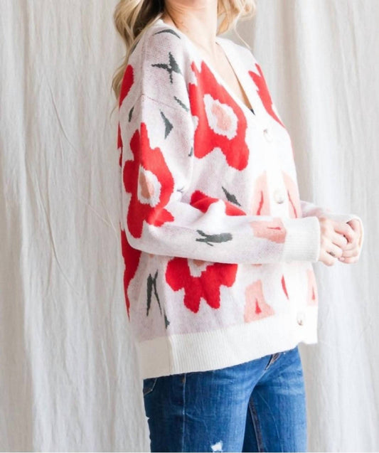 Jodifl - Winter Joy Floral Cardigan