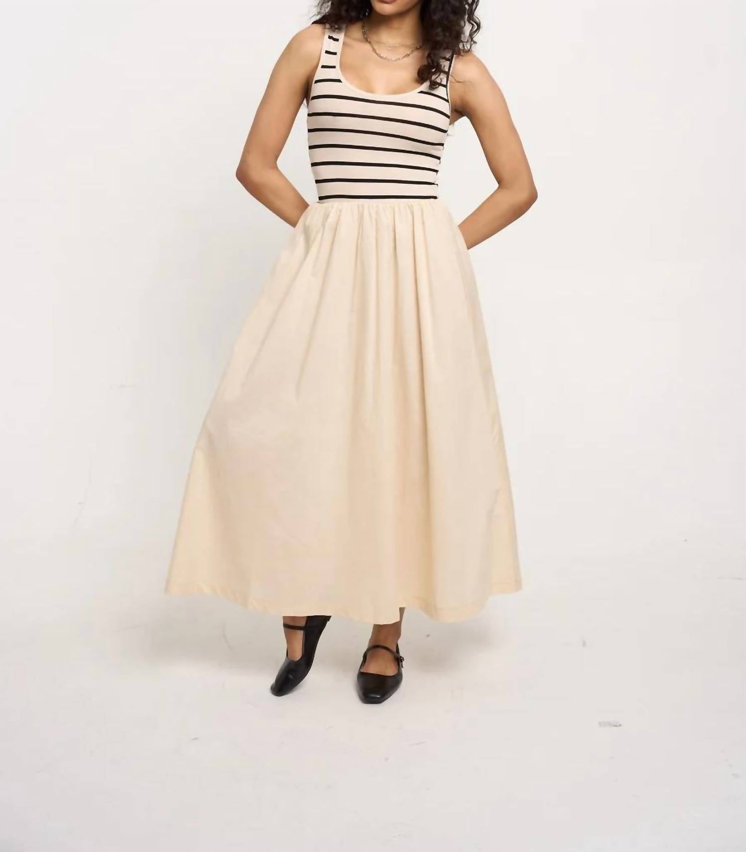 Hunter & Brown - Knit Poplin Dress