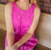umgee Pretty in Polka Dot Lace Dress in polka dot lace dress in pink - women's dress - view 4