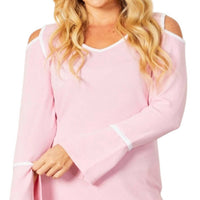 French Kyss - Cold Shoulder Contrast Top
