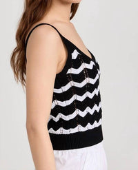 525 America - Izzie Chevron Stripe Bralette Tank
