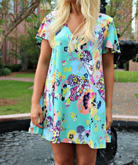 Judith March - Japanese Print Shift Dress