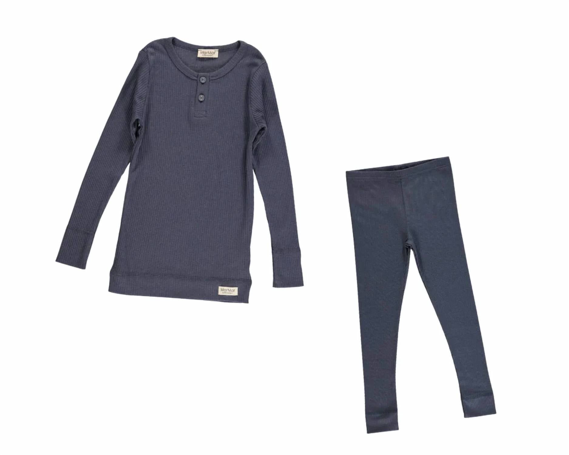 Marmar Copenhagen - Kid's Long Sleeve Ribbed Henley Set