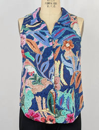 Fdj - camo floral top