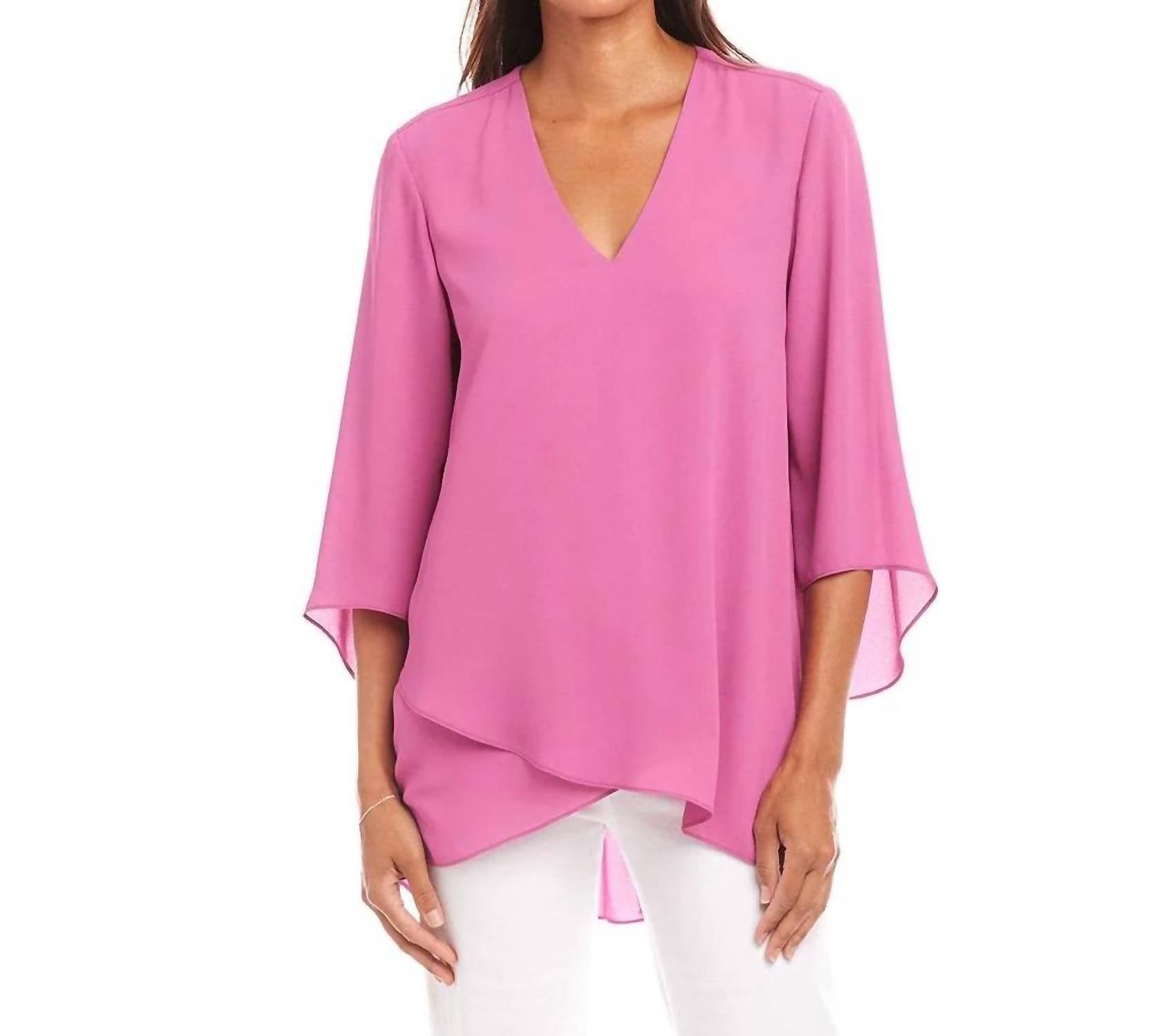 Karen Kane - Bracelet Sleeve Asymmetric Top