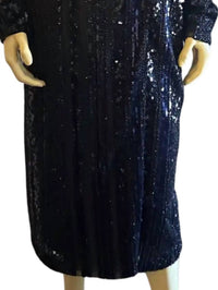 ALBERTO MAKALI Women's Textured Midi Dress in black sequin - women's dress - alternate view