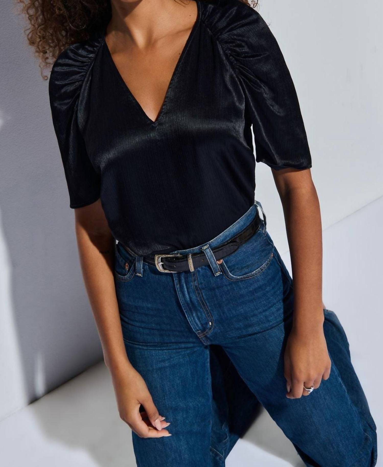 Nation Ltd - Lena Textured Satin Top